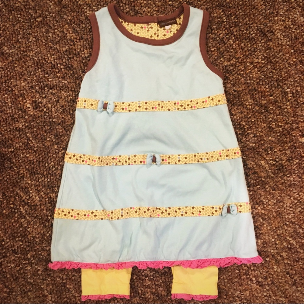 Rabbit Moon 3T 2-piece dress and leggings